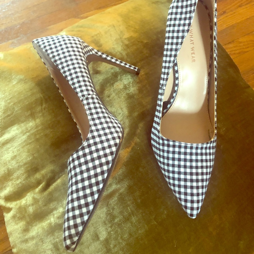 Who What Wear gingham style pumps